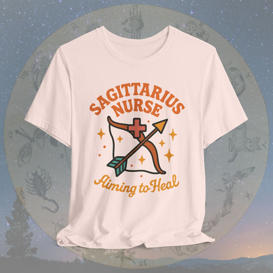 Aiming to Heal Sagittarius Nurse T-Shirt