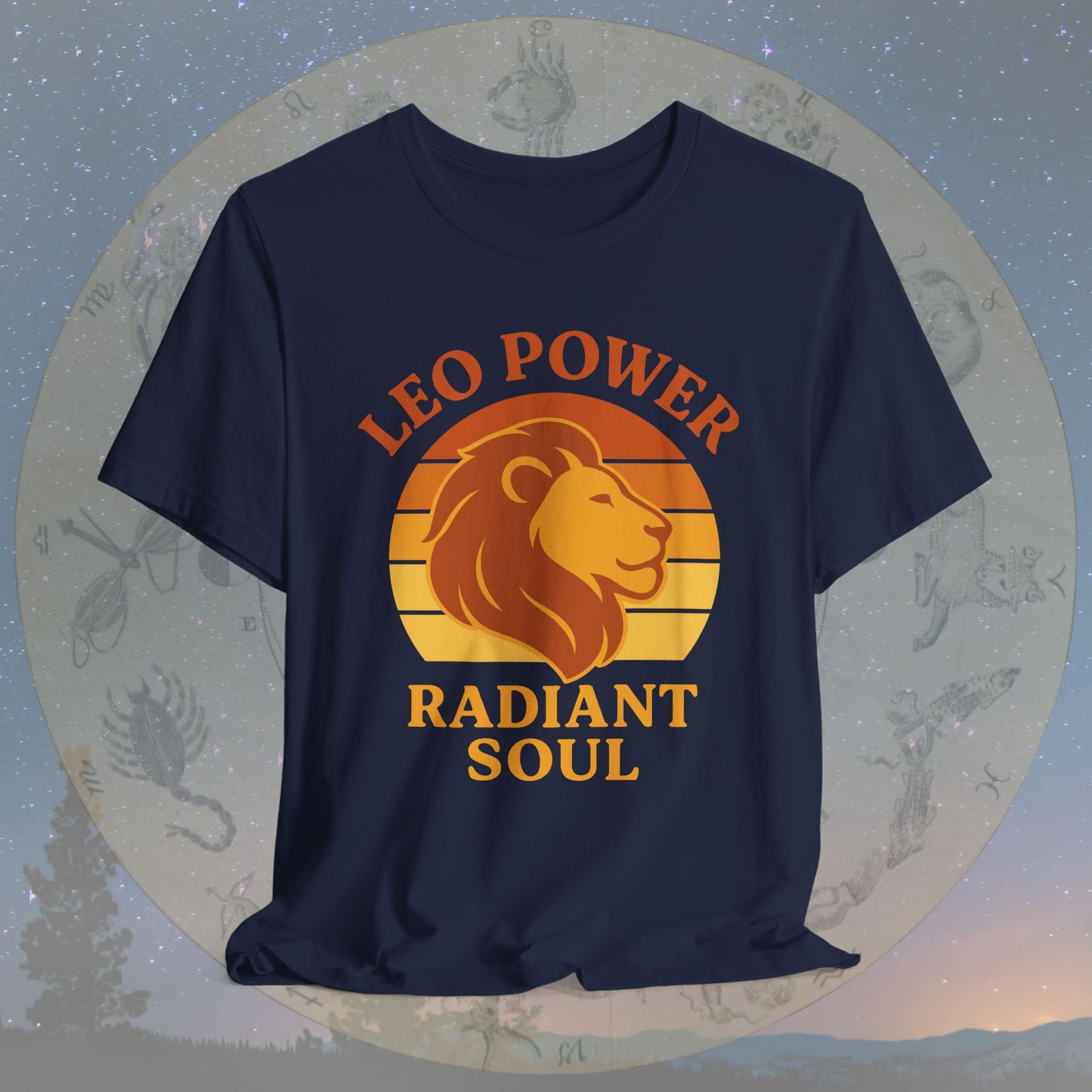 Retro Sunset Radiant Leo Power T-Shirt
