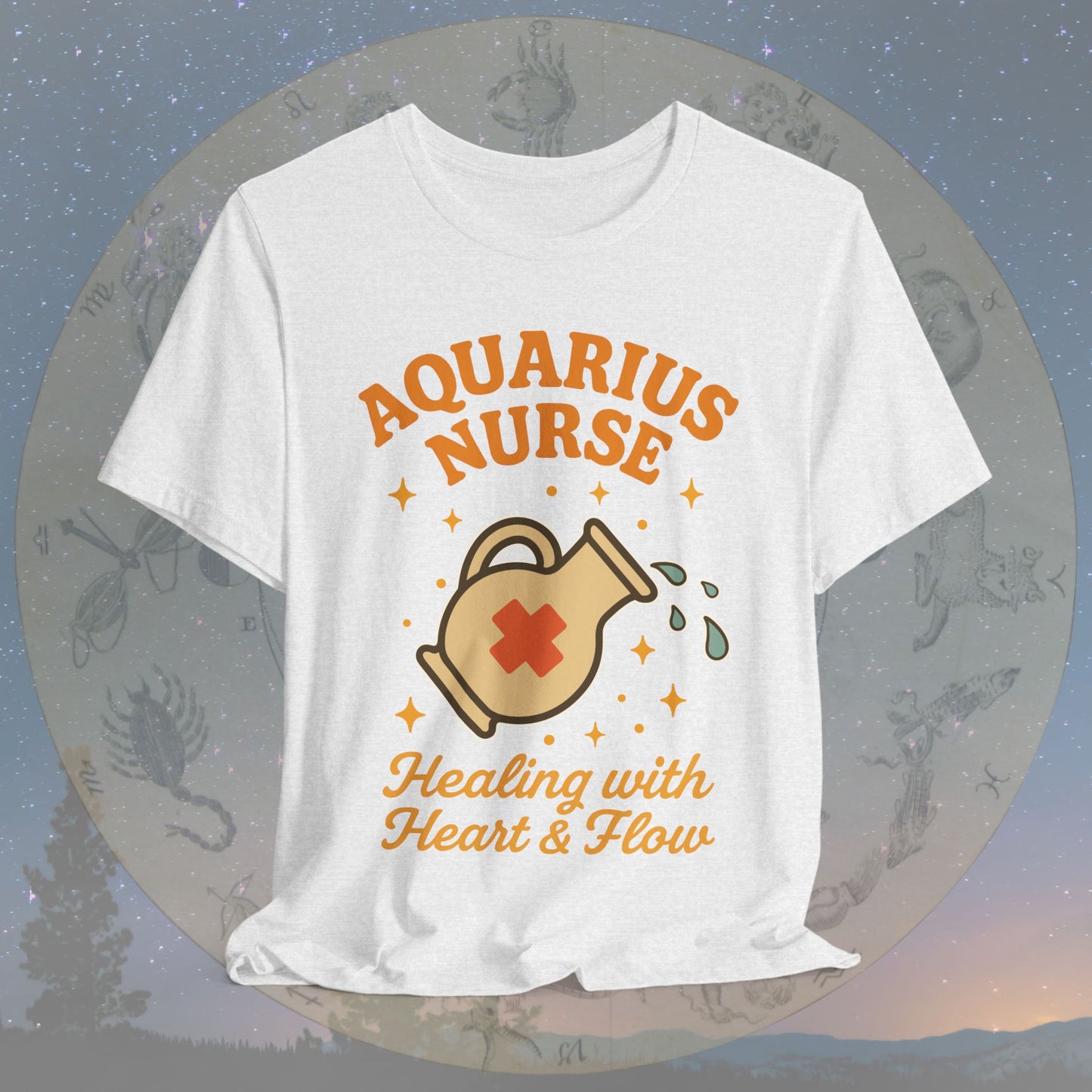 Healing with Heart & Flow Aquarius Nurse T-Shirt
