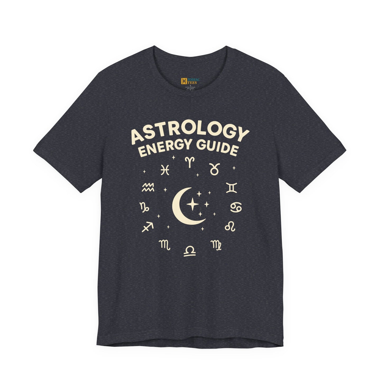 Astrology Energy Guide T-Shirt – Zodiac Signs & Moon Design
