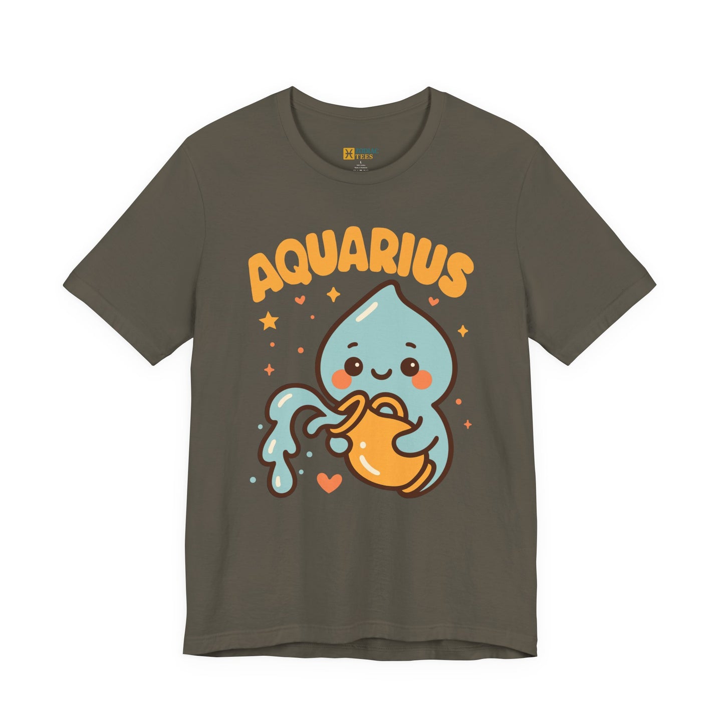 Aquarius Cute Water Bearer T-Shirt – Playful Zodiac Energy Tee