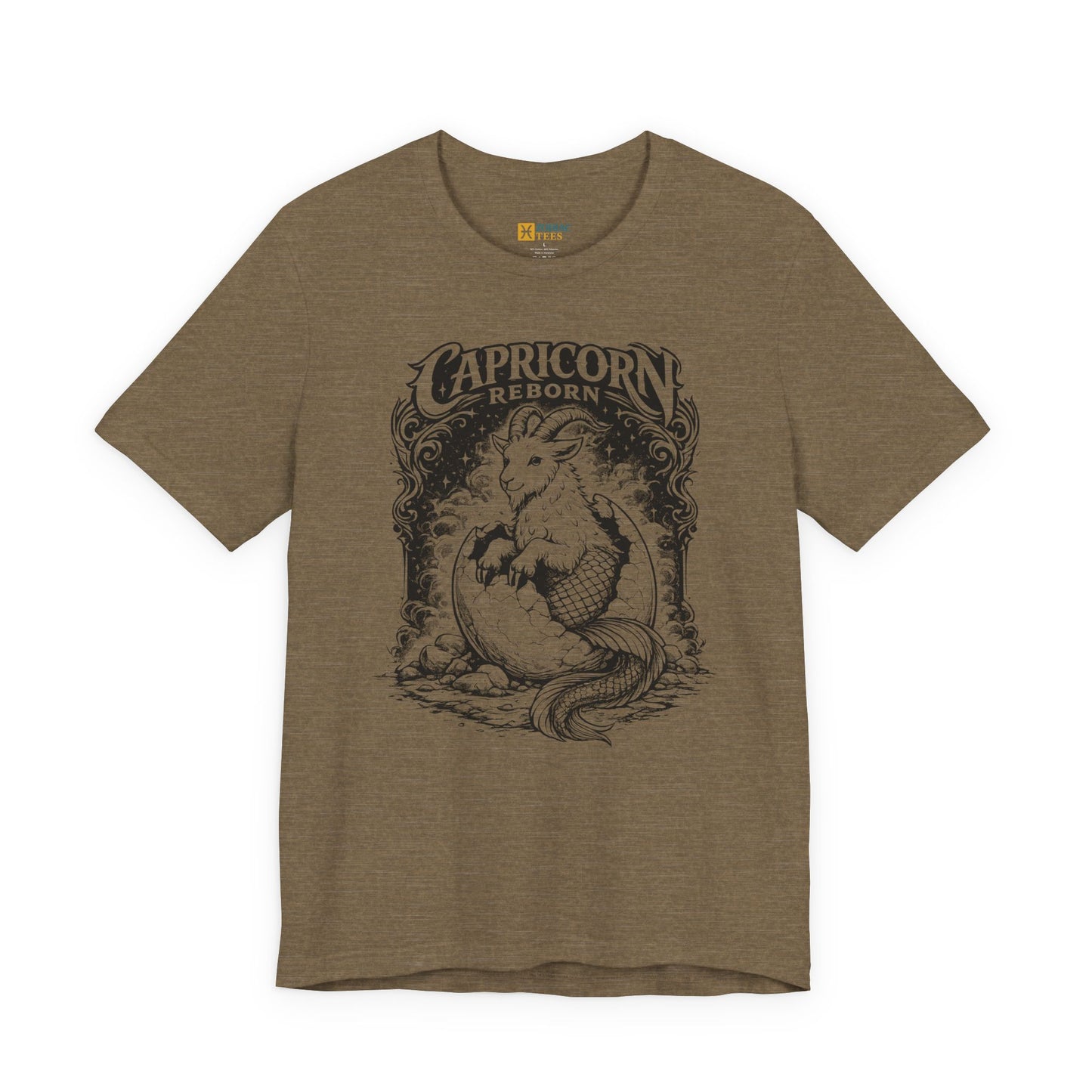 Capricorn Reborn T-Shirt – Artistic Sea Goat Zodiac Design Tee