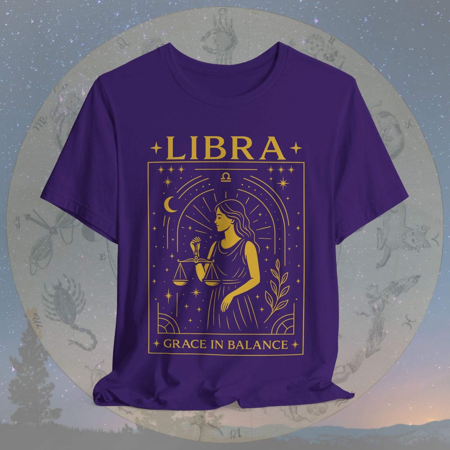 Elegant Grace in Balance Libra T-Shirt