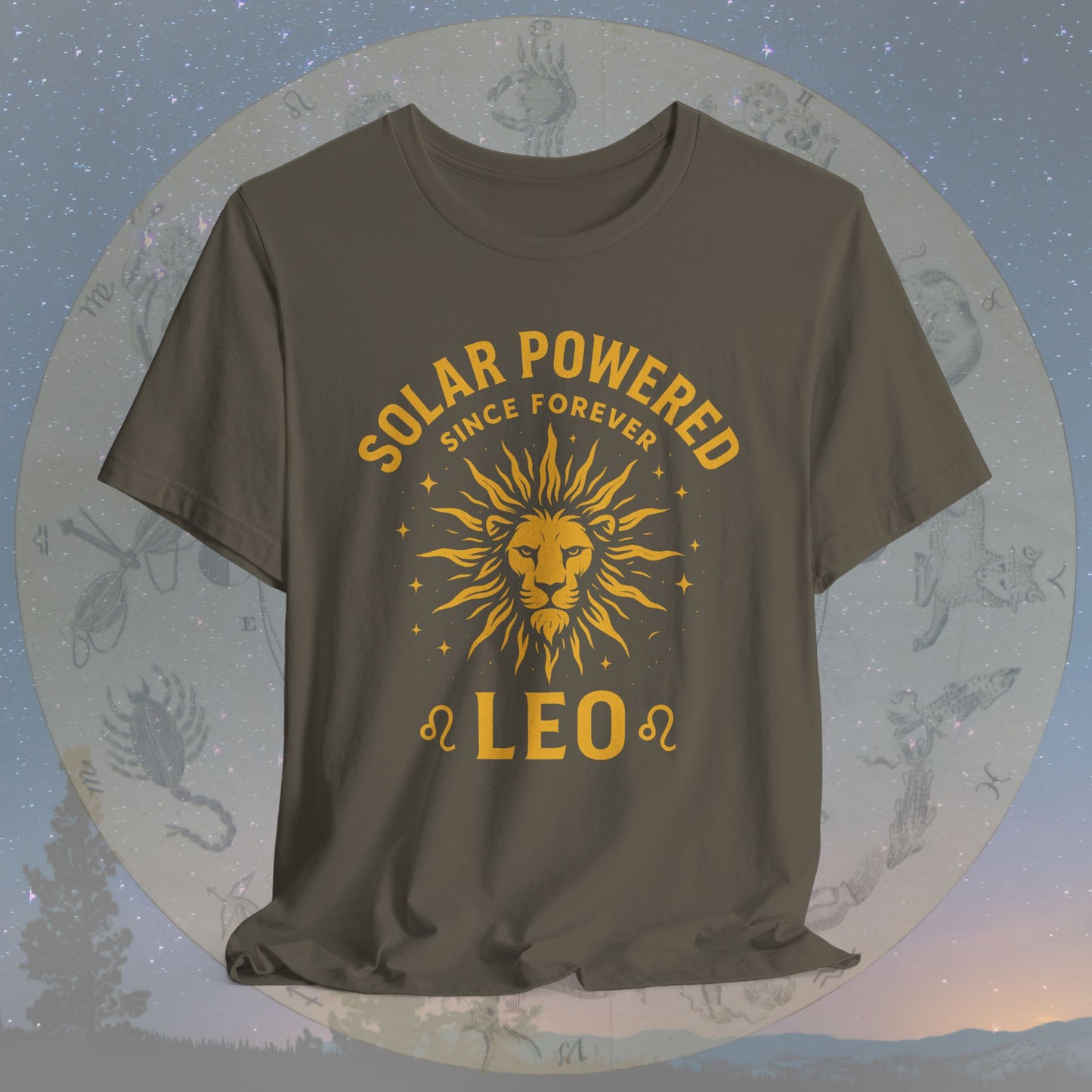 Solar Powered Leo Zodiac Sign T-Shirt