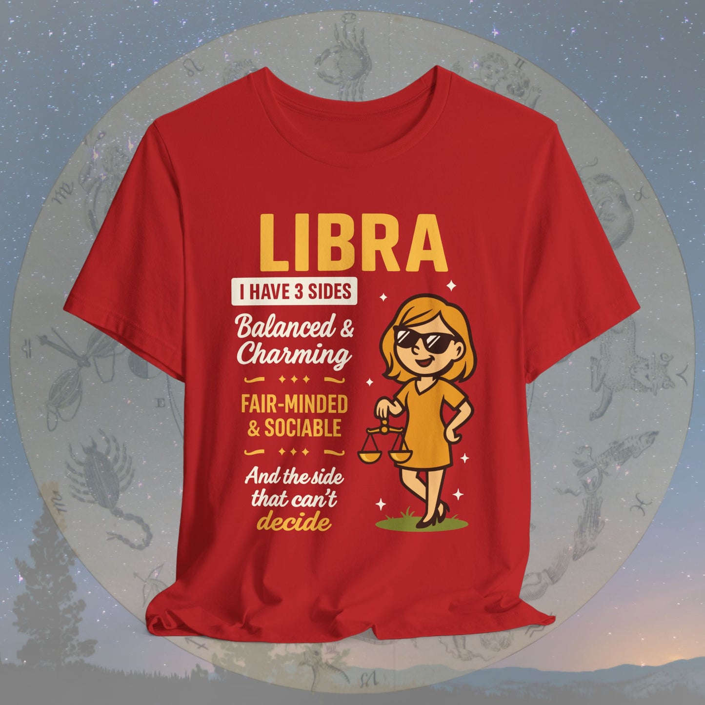 I Have 3 Sides – Charming Balance Libra T-Shirt