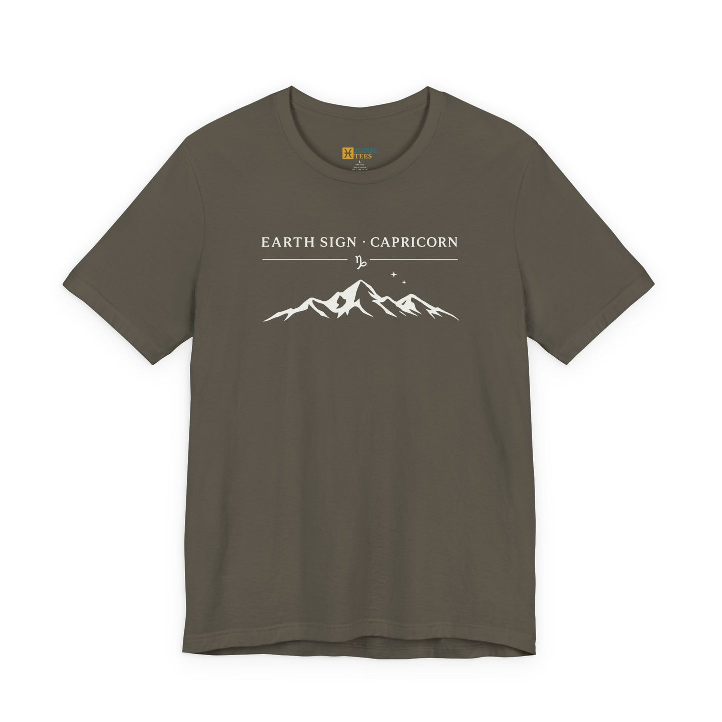 Capricorn Earth Sign T-Shirt – Minimal Mountain Astrology Tee