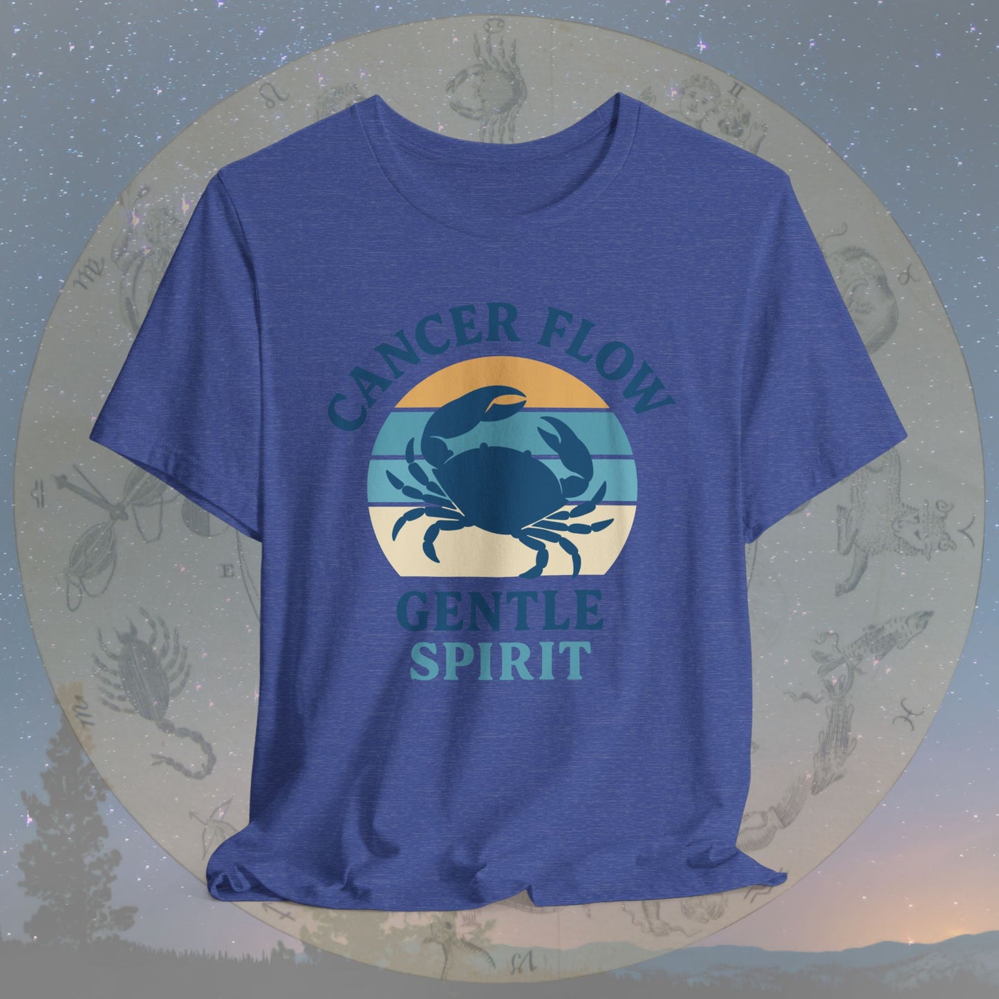 Retro Sunset Gentle Cancer Flow T-Shirt