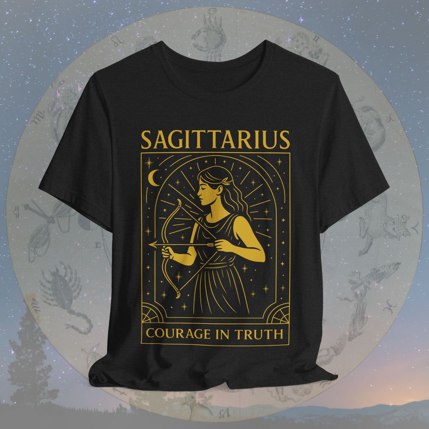 Bold Courage in Truth Sagittarius T-Shirt