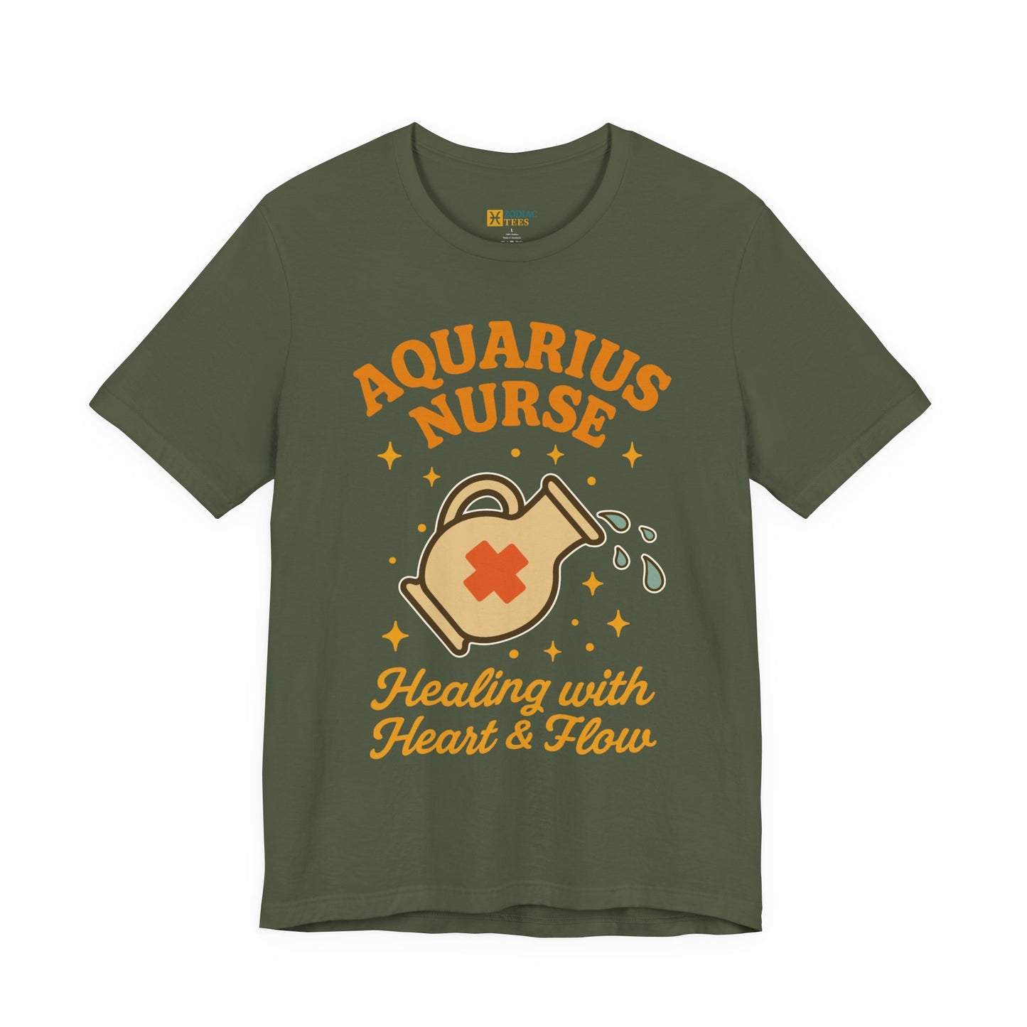 Aquarius Nurse Healing T-Shirt – Compassionate Zodiac Energy Tee