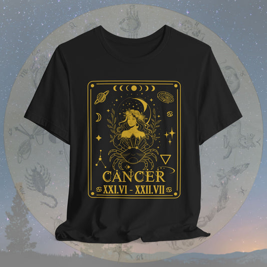 Cancer Zodiac Sign Roman Dates Tarot T-Shirt
