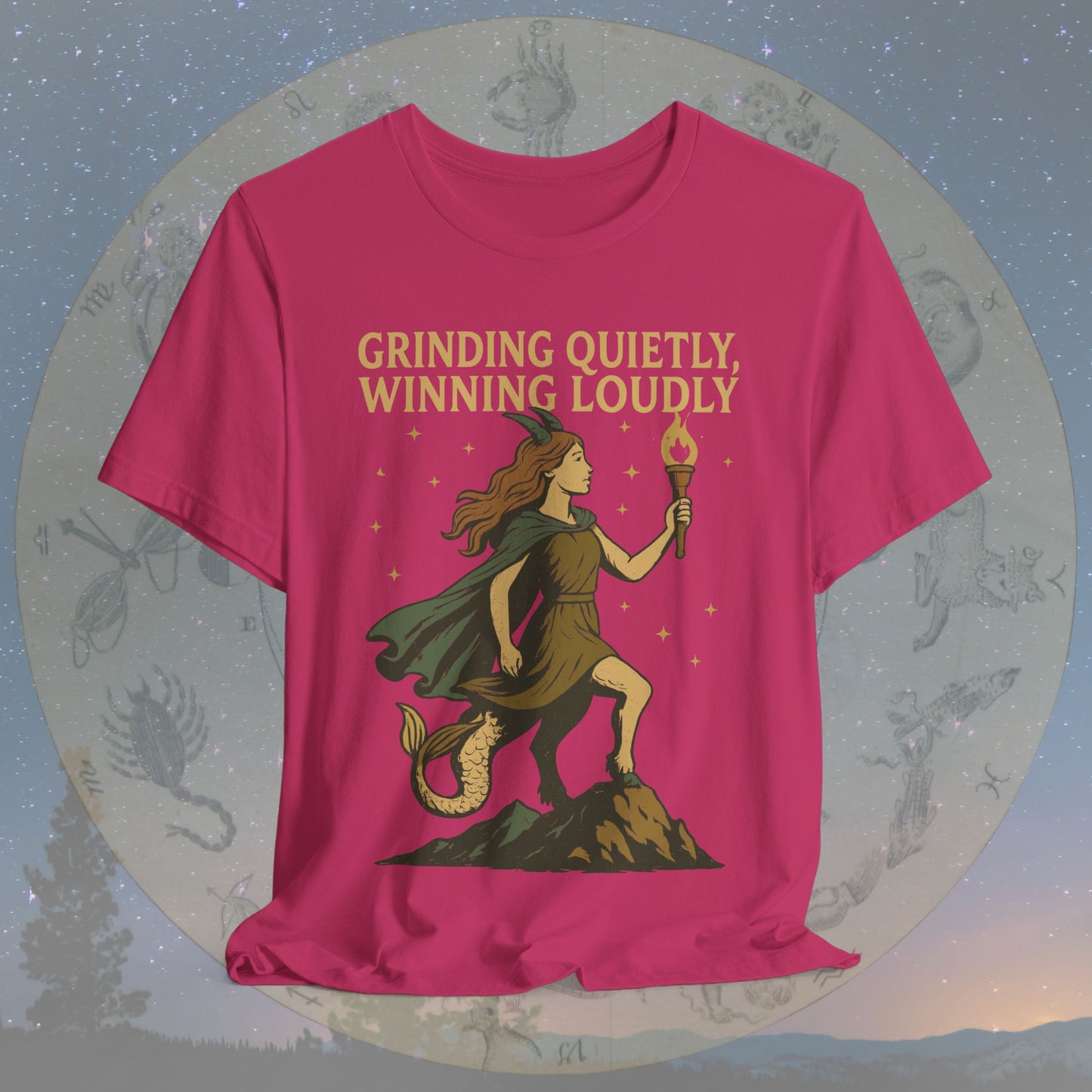 Ambitious Capricorn Grinding Quietly Winning Loudly T-Shirt