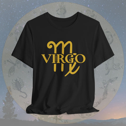 Virgo Golden Zodiac Symbol T-Shirt