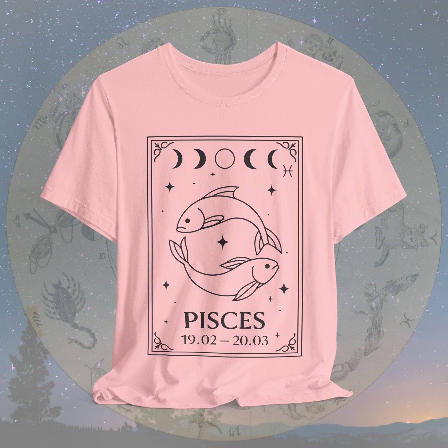 Minimalist Pisces Zodiac T-Shirt
