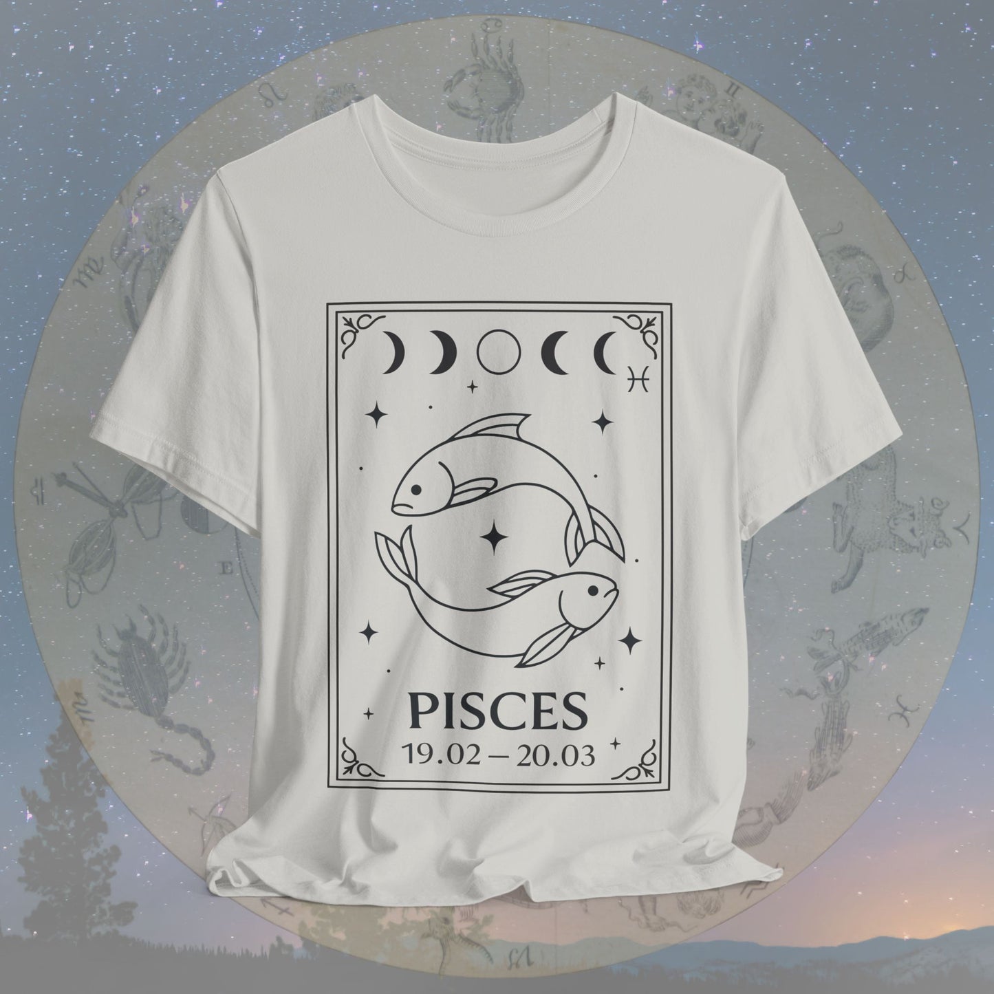 Minimalist Pisces Zodiac T-Shirt