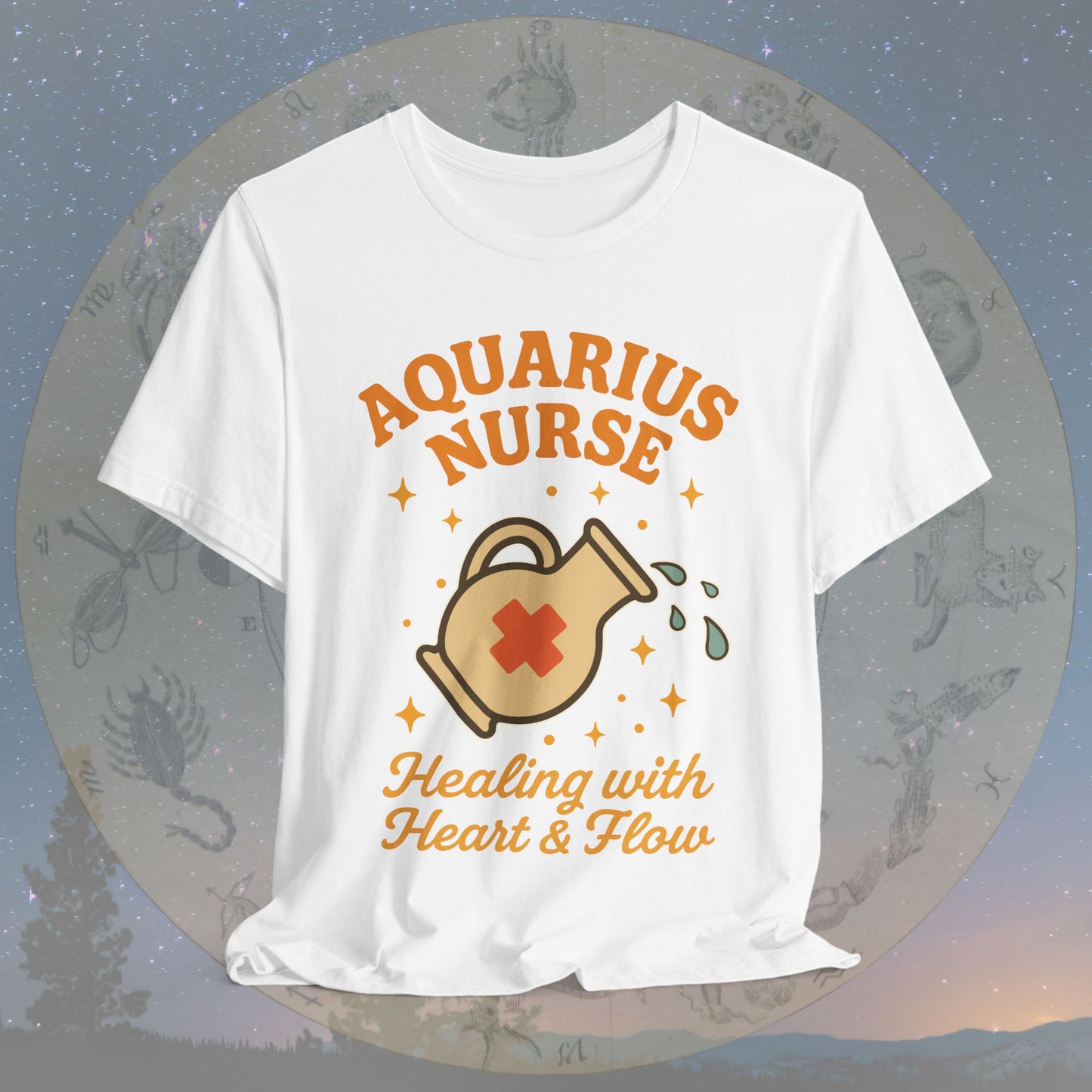 Healing with Heart & Flow Aquarius Nurse T-Shirt
