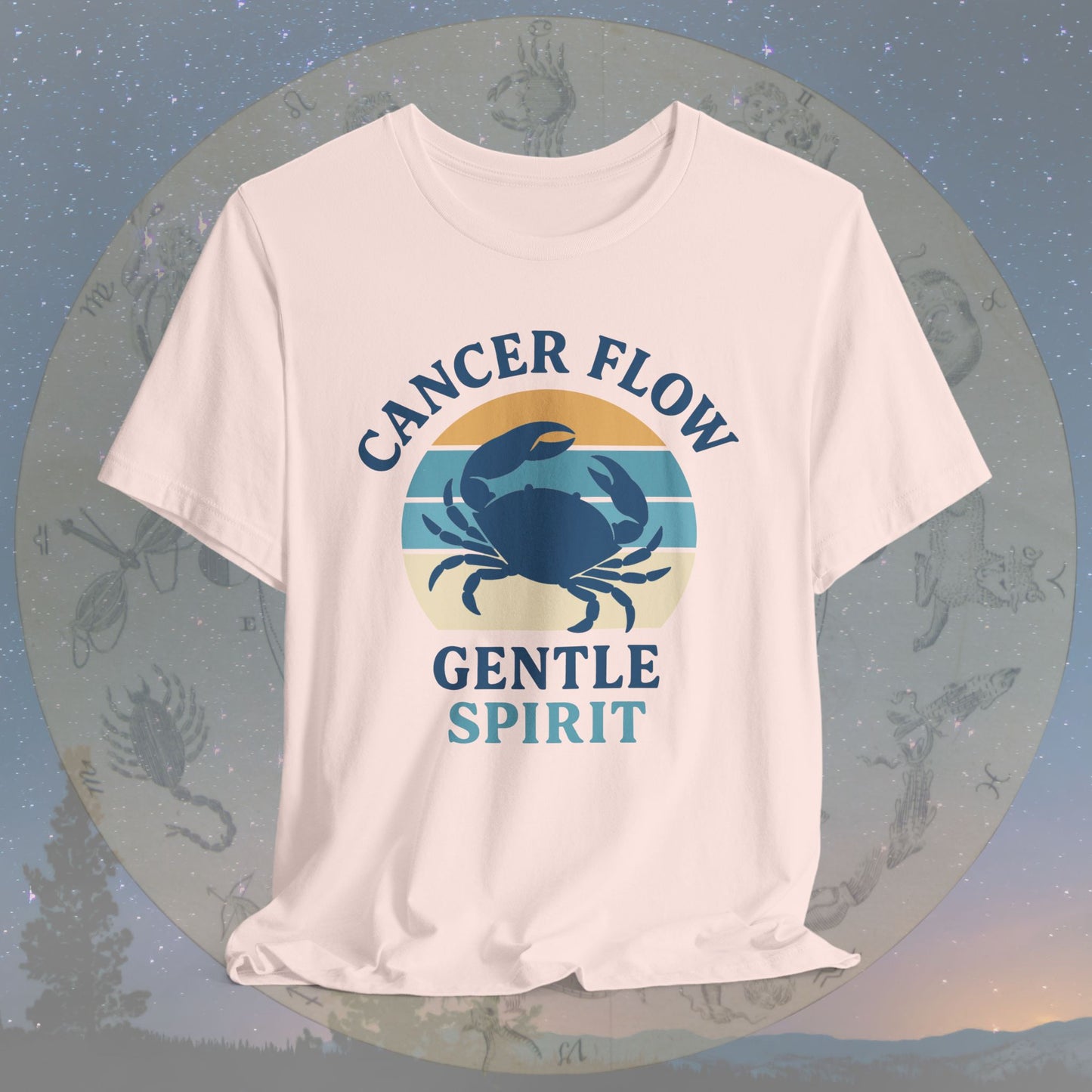 Retro Sunset Gentle Cancer Flow T-Shirt