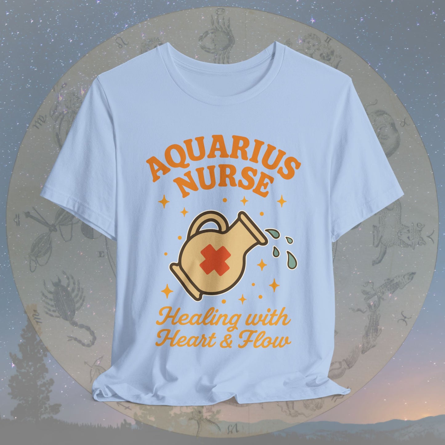 Healing with Heart & Flow Aquarius Nurse T-Shirt