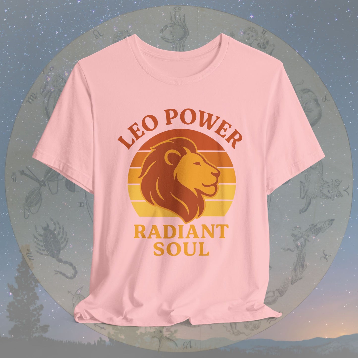 Retro Sunset Radiant Leo Power T-Shirt