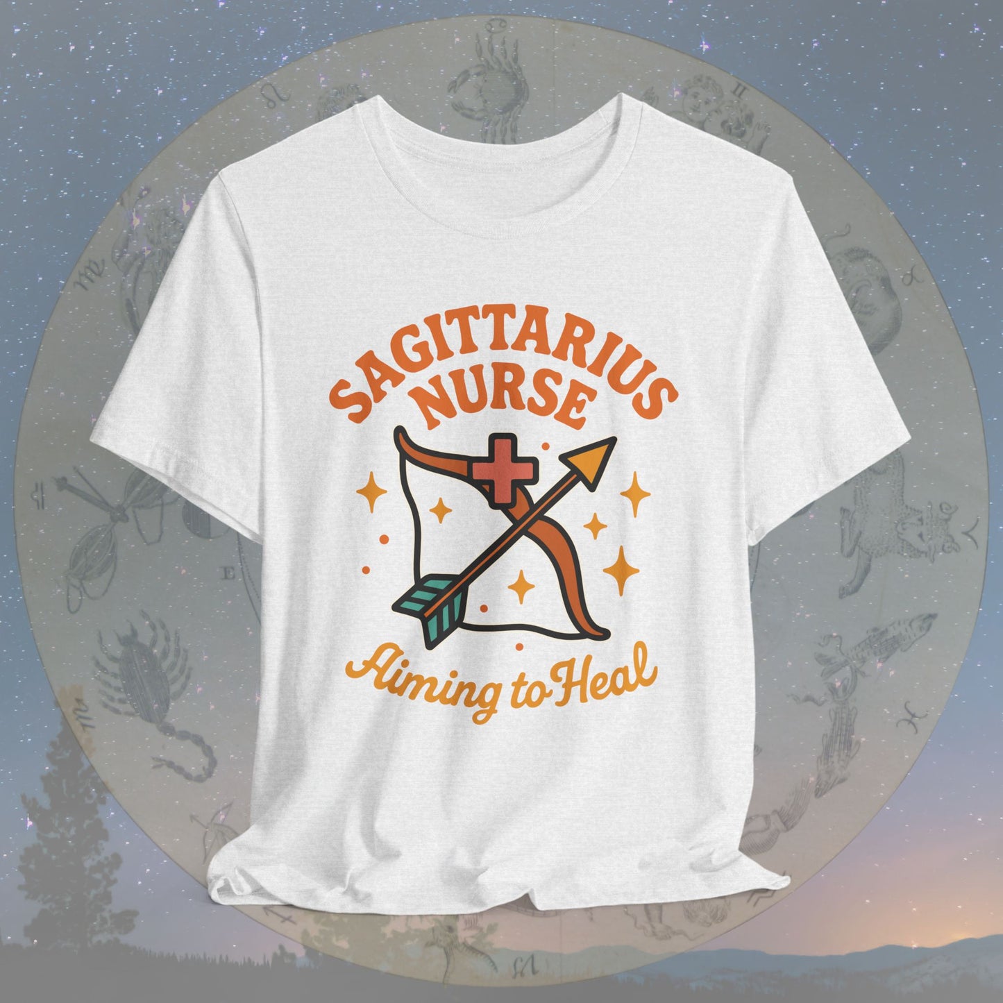 Aiming to Heal Sagittarius Nurse T-Shirt