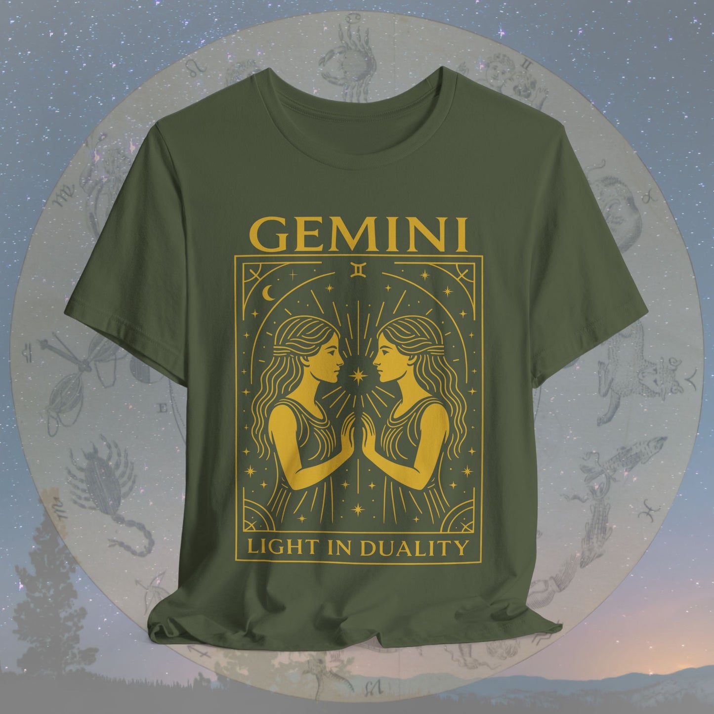 Radiant Light in Duality Gemini T-Shirt