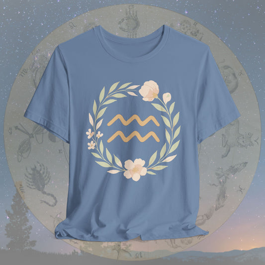 Free-Spirited Flowing Heart Aquarius T-Shirt