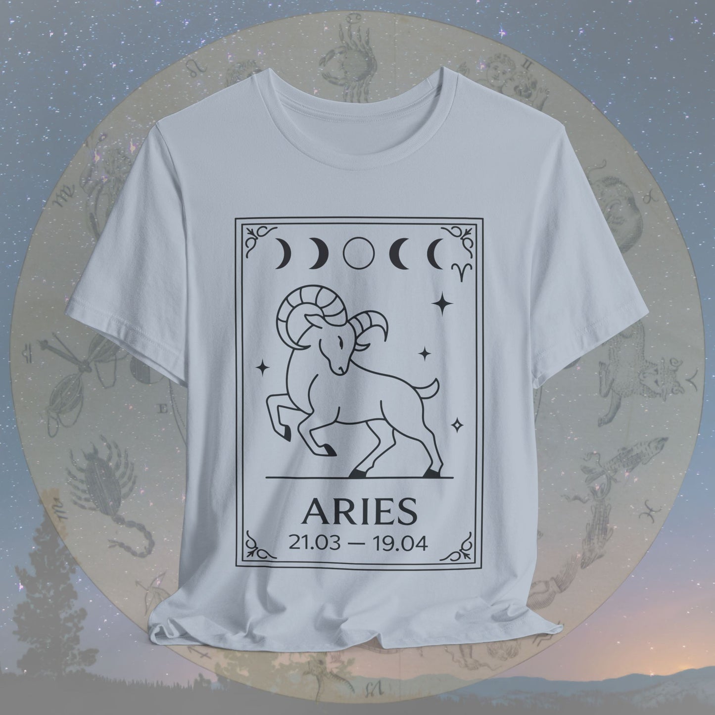 Minimalist Aries Zodiac T-Shirt