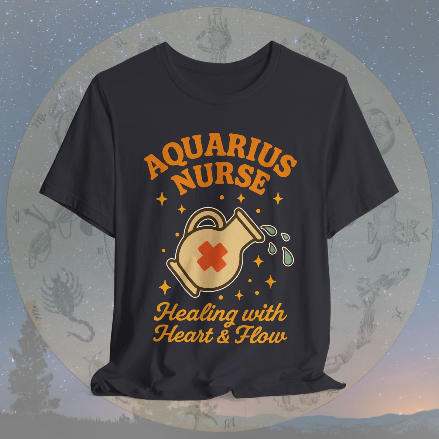 Healing with Heart & Flow Aquarius Nurse T-Shirt
