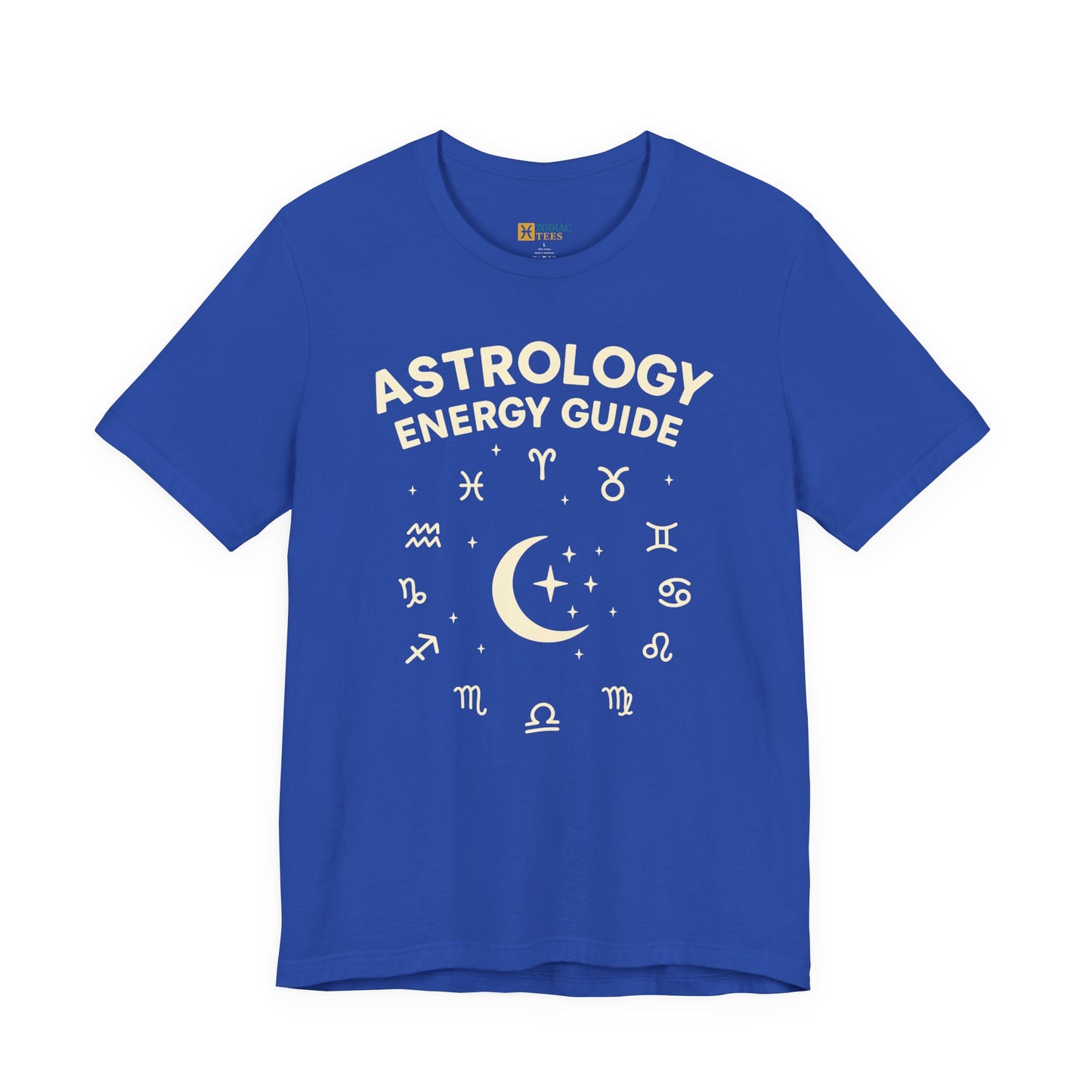 Astrology Energy Guide T-Shirt – Zodiac Signs & Moon Design