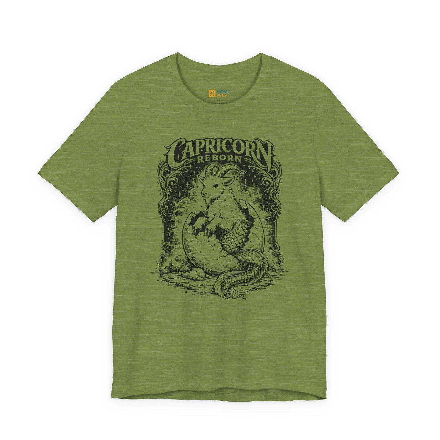Capricorn Reborn T-Shirt – Artistic Sea Goat Zodiac Design Tee