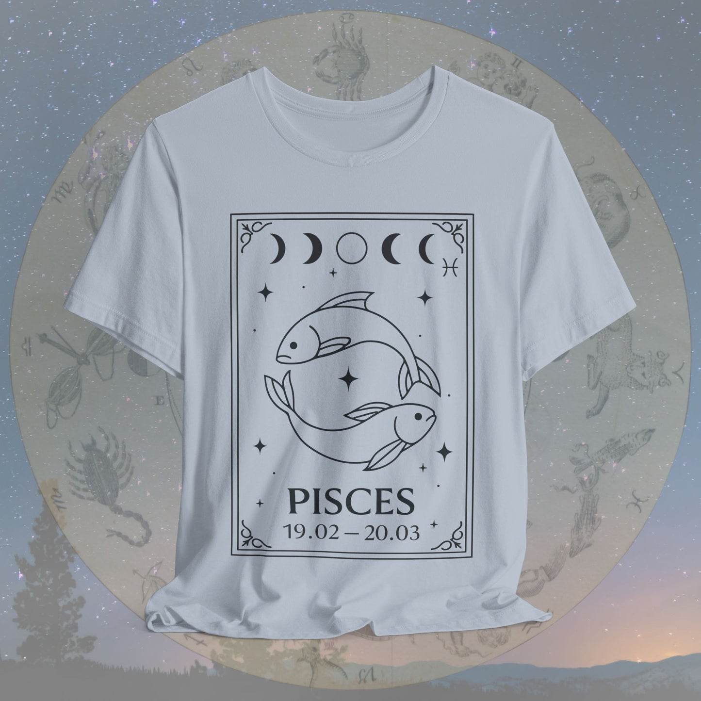Minimalist Pisces Zodiac T-Shirt