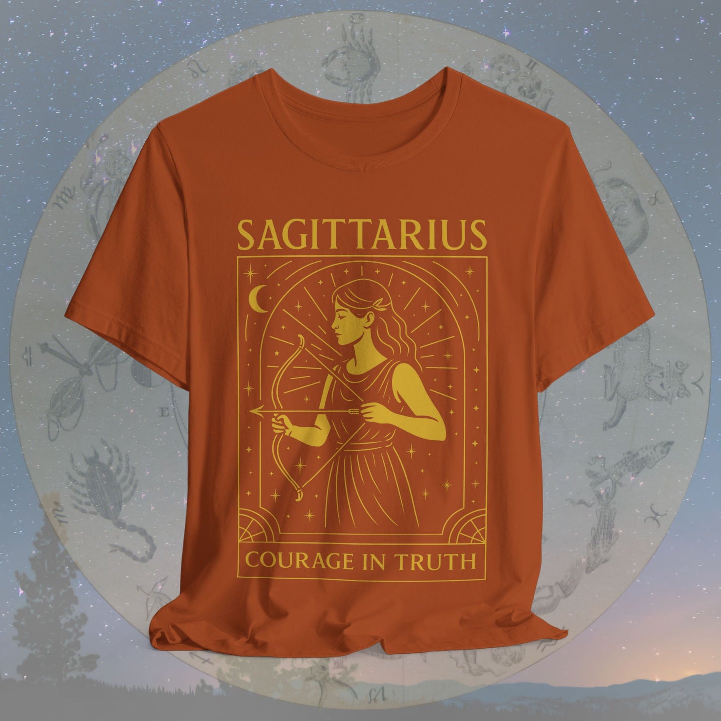Bold Courage in Truth Sagittarius T-Shirt