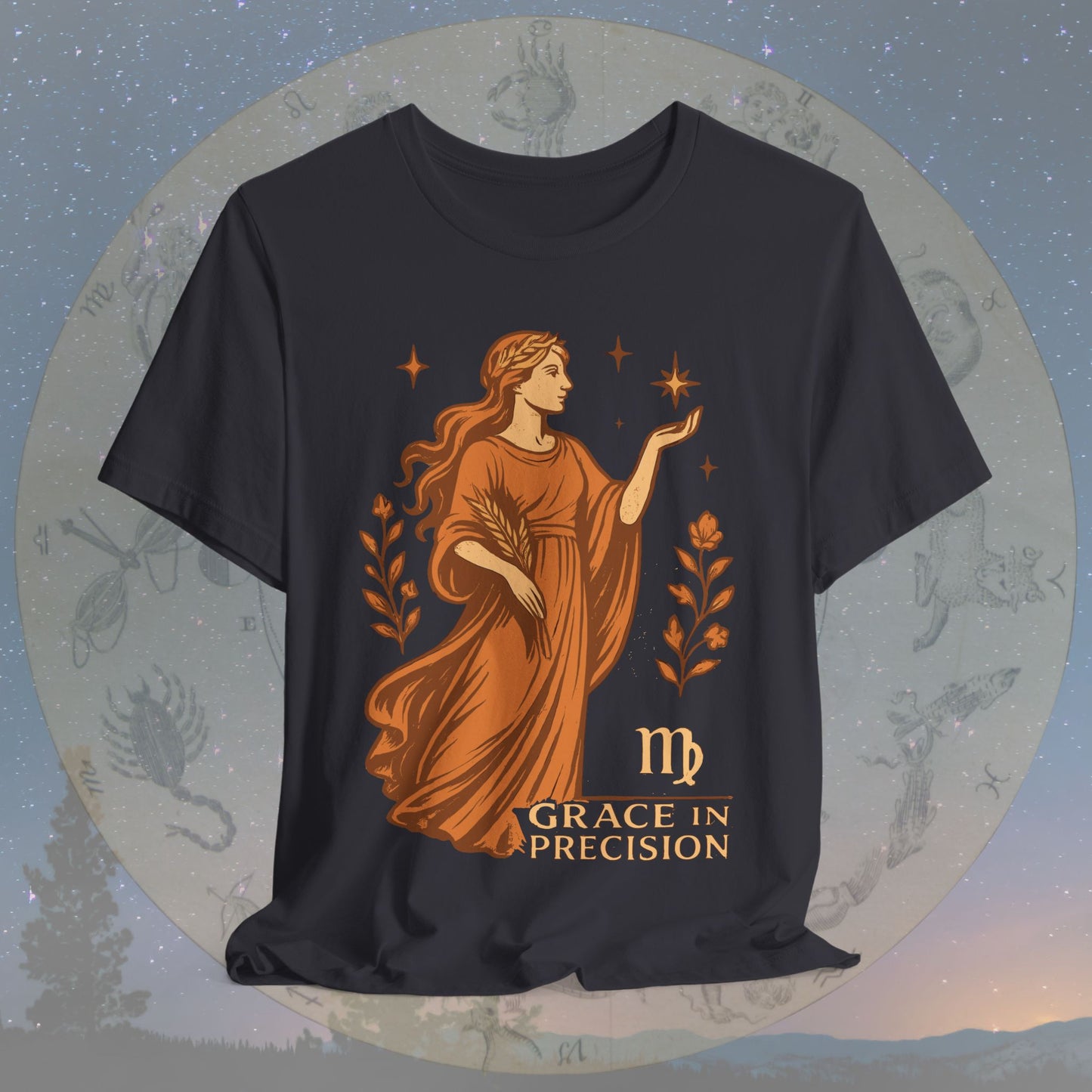 Elegant Grace in Precision Virgo T-Shirt