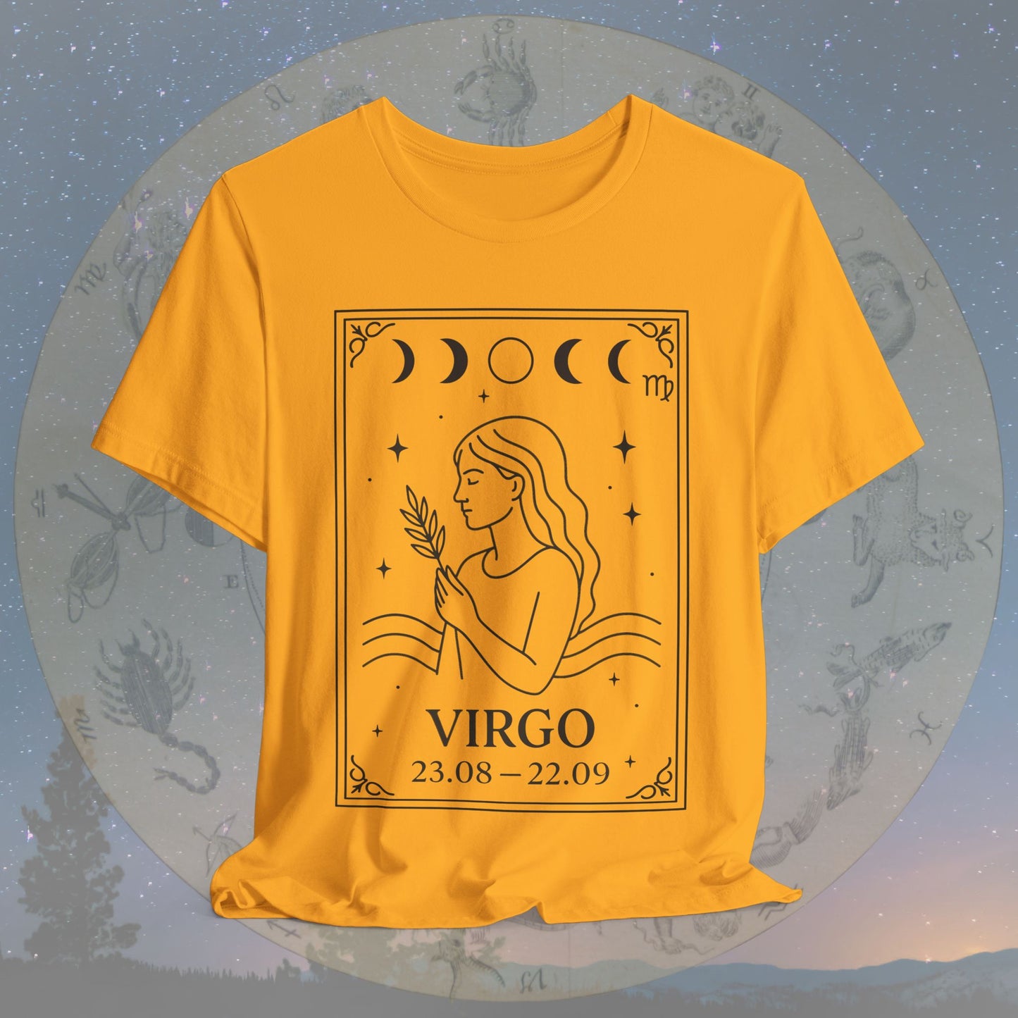 Minimalist Virgo Zodiac T-Shirt
