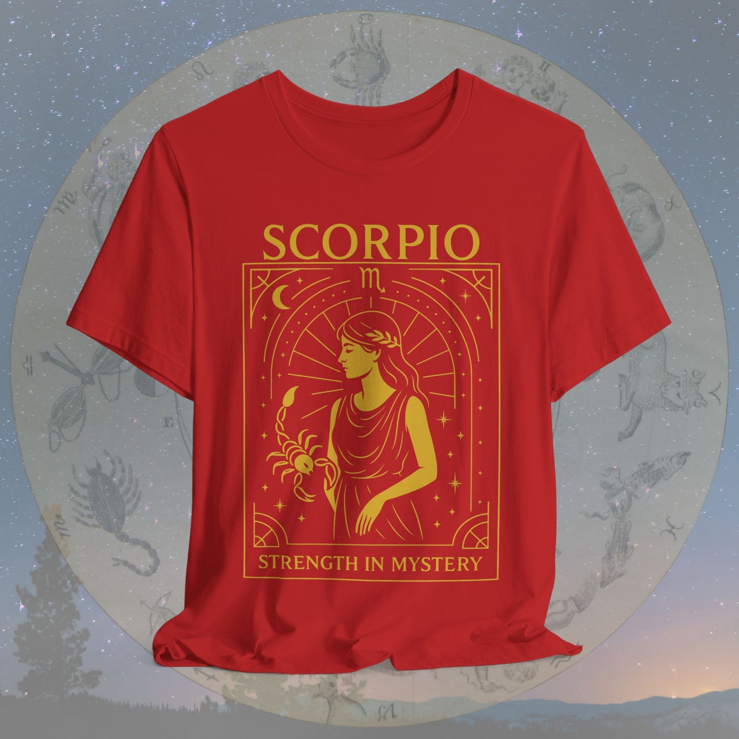 Mysterious Strength in Mystery Scorpio T-Shirt