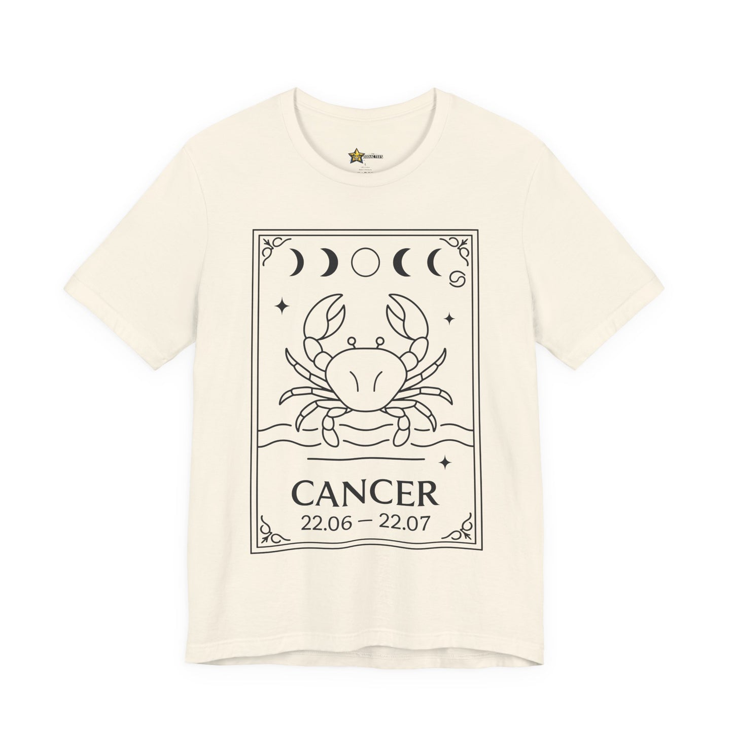 Cancer Minimal Zodiac T-Shirt – Lunar Crab Statement Tee