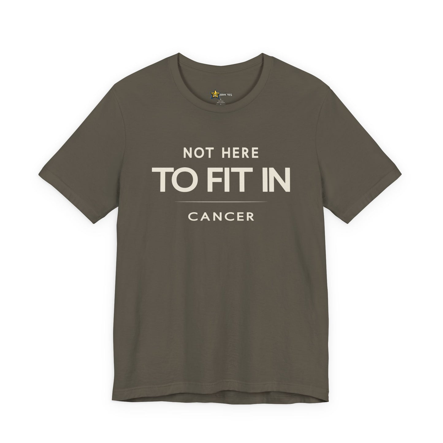 Cancer True Self Zodiac T-Shirt – Not Here to Fit In Tee