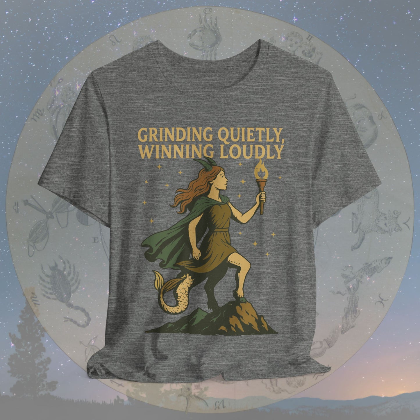 Ambitious Capricorn Grinding Quietly Winning Loudly T-Shirt