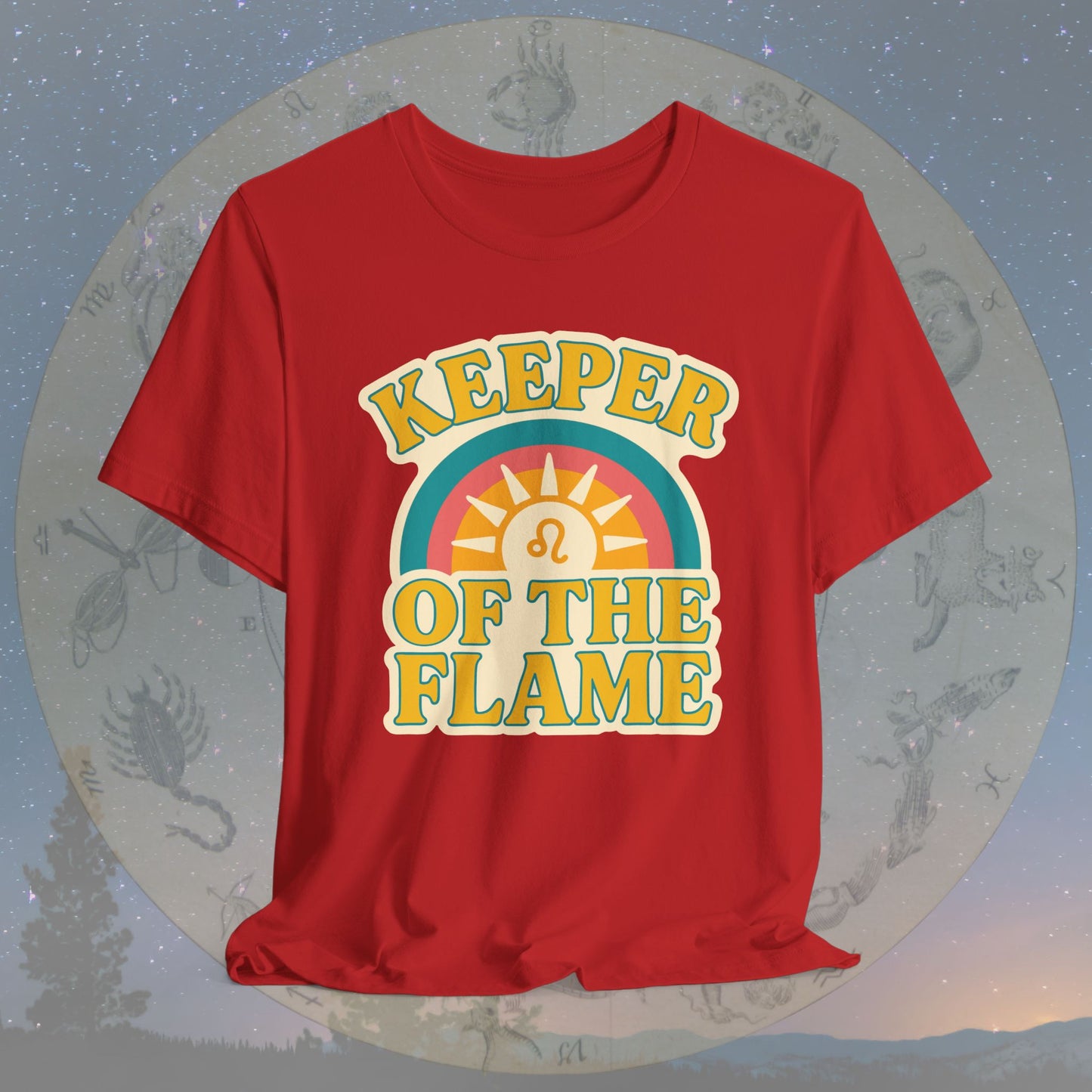 Keeper of the Flame – Zodiac Couple Leo T-Shirt