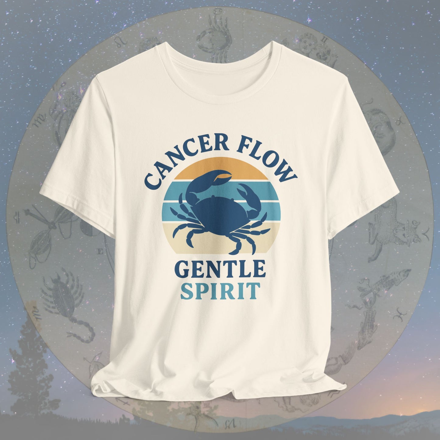 Retro Sunset Gentle Cancer Flow T-Shirt