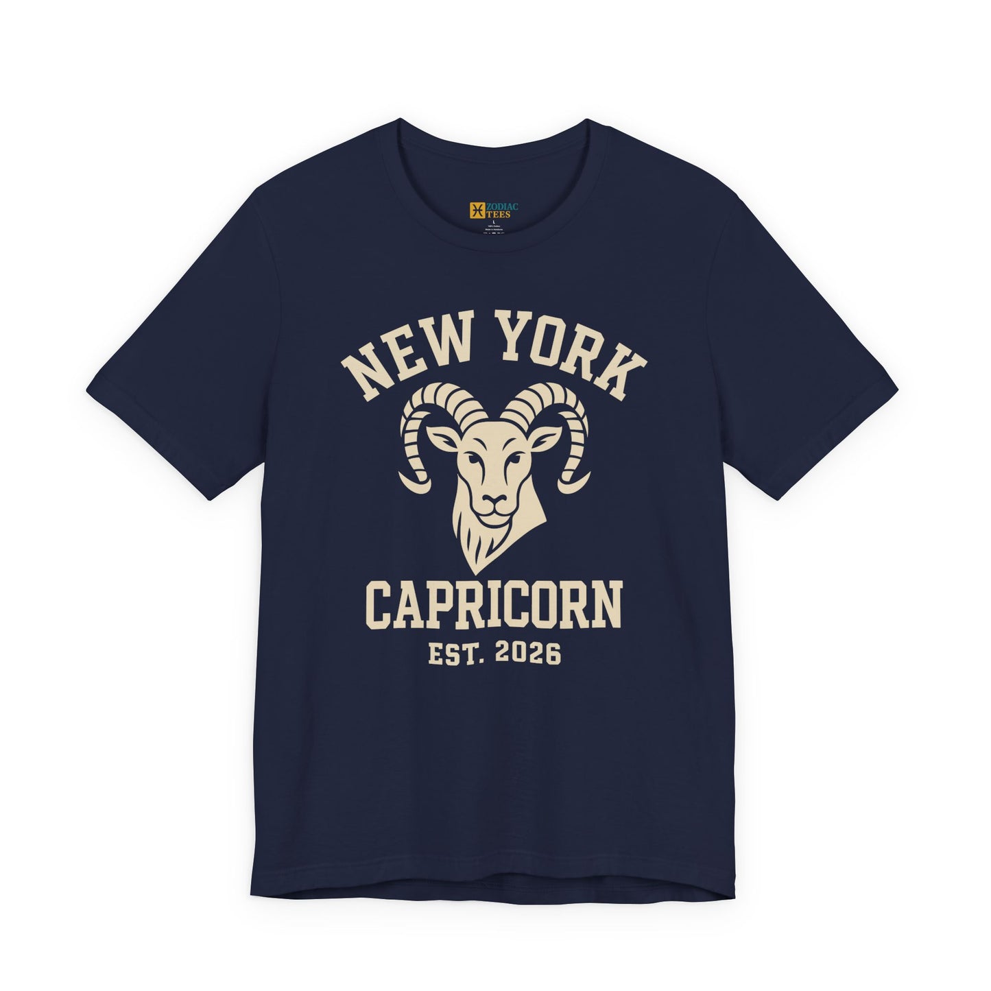 New York Capricorn T-Shirt – Minimal Vintage Zodiac Style (Est. 2026)