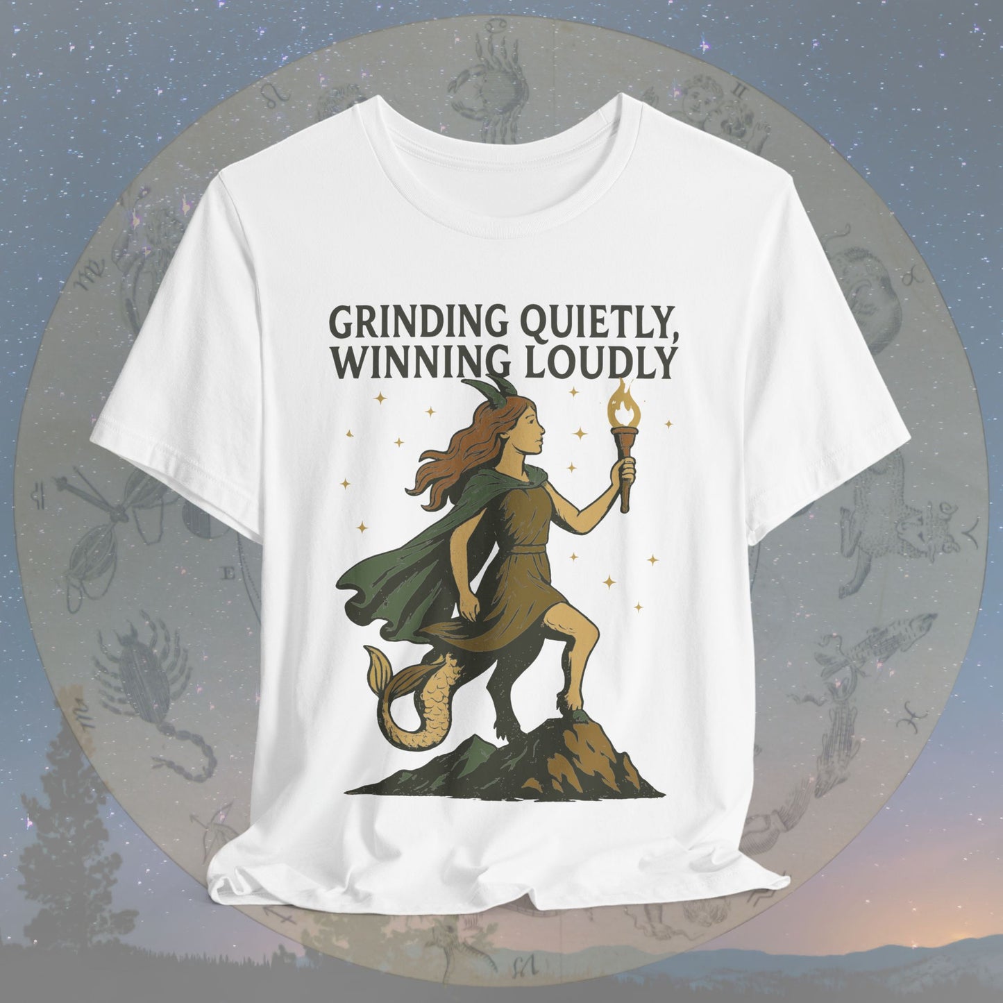 Ambitious Capricorn Grinding Quietly Winning Loudly T-Shirt