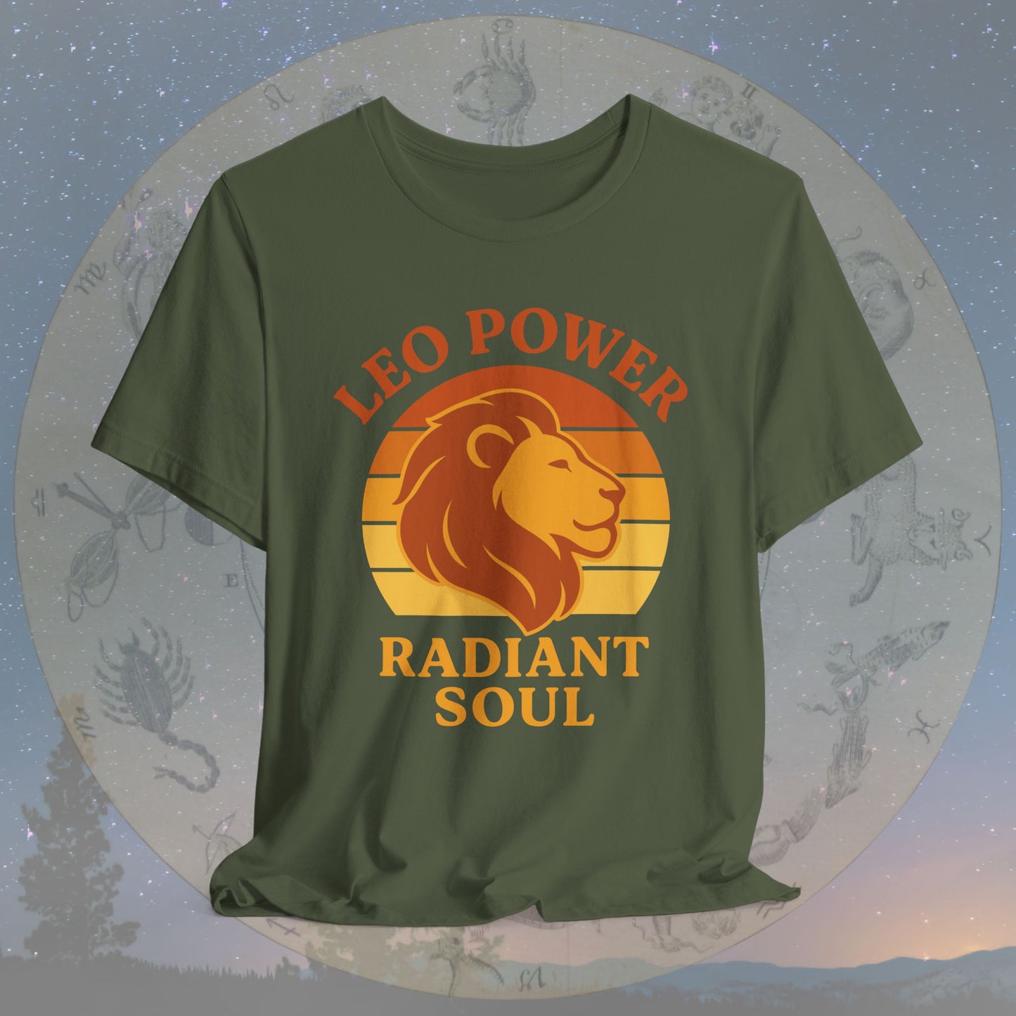 Retro Sunset Radiant Leo Power T-Shirt
