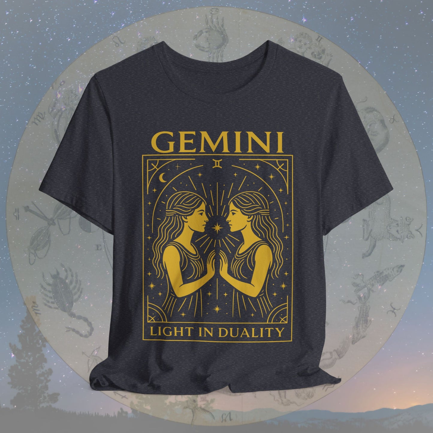Radiant Light in Duality Gemini T-Shirt