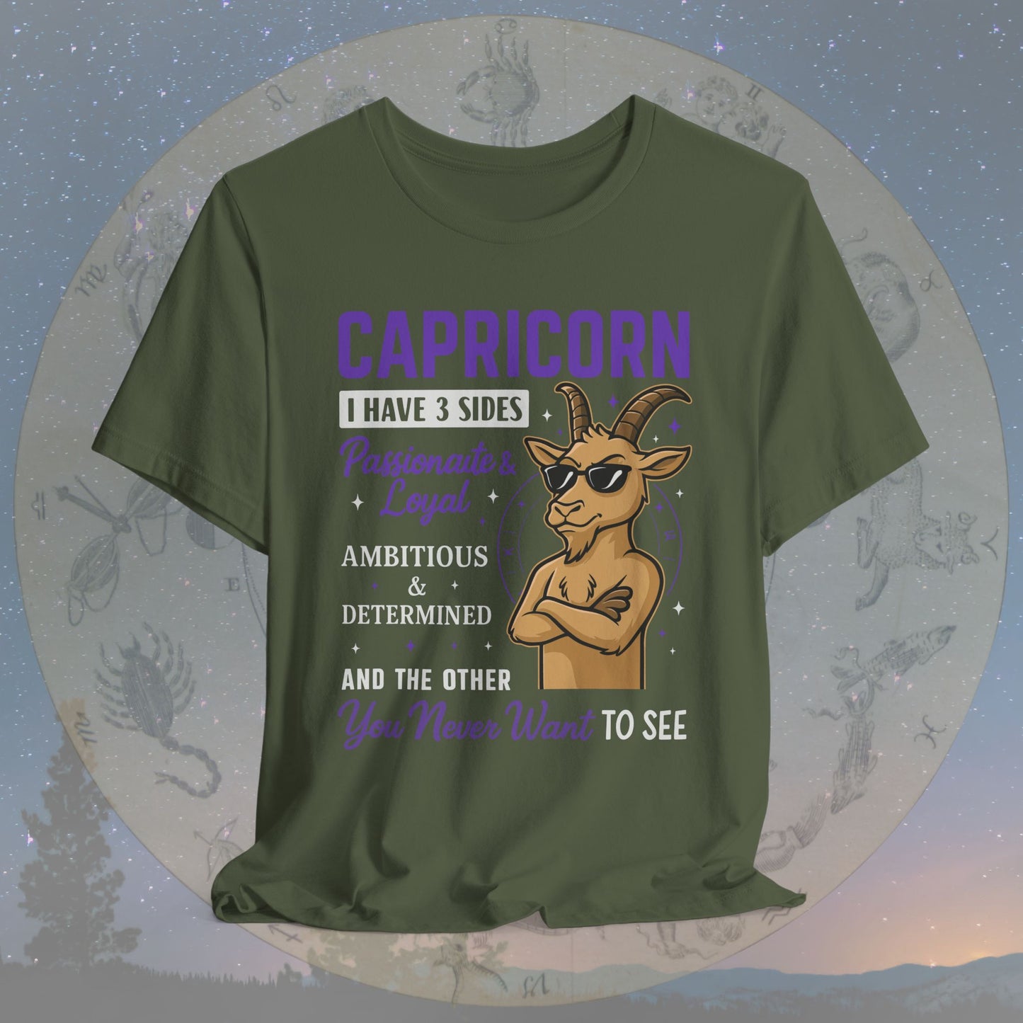 I Have 3 Sides – Cool Attitude Capricorn T-Shirt