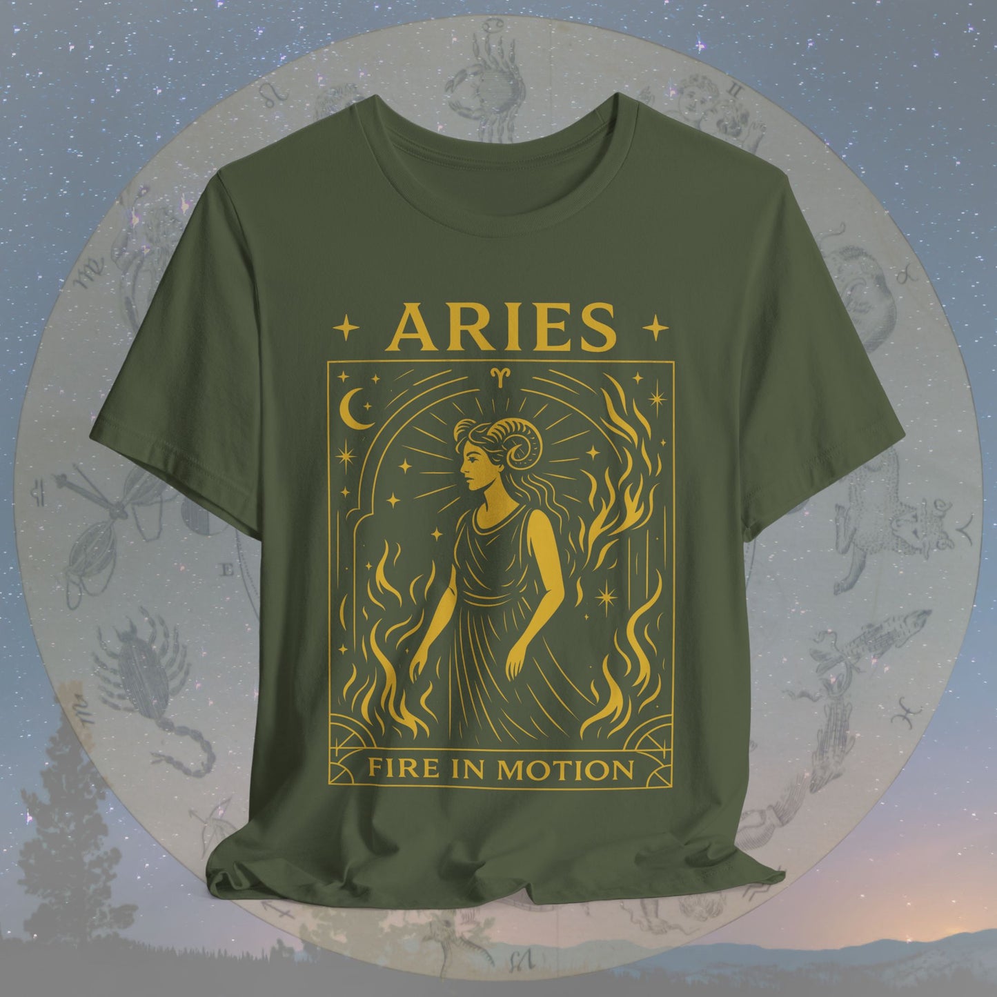 Bold Fire in Motion Aries T-Shirt