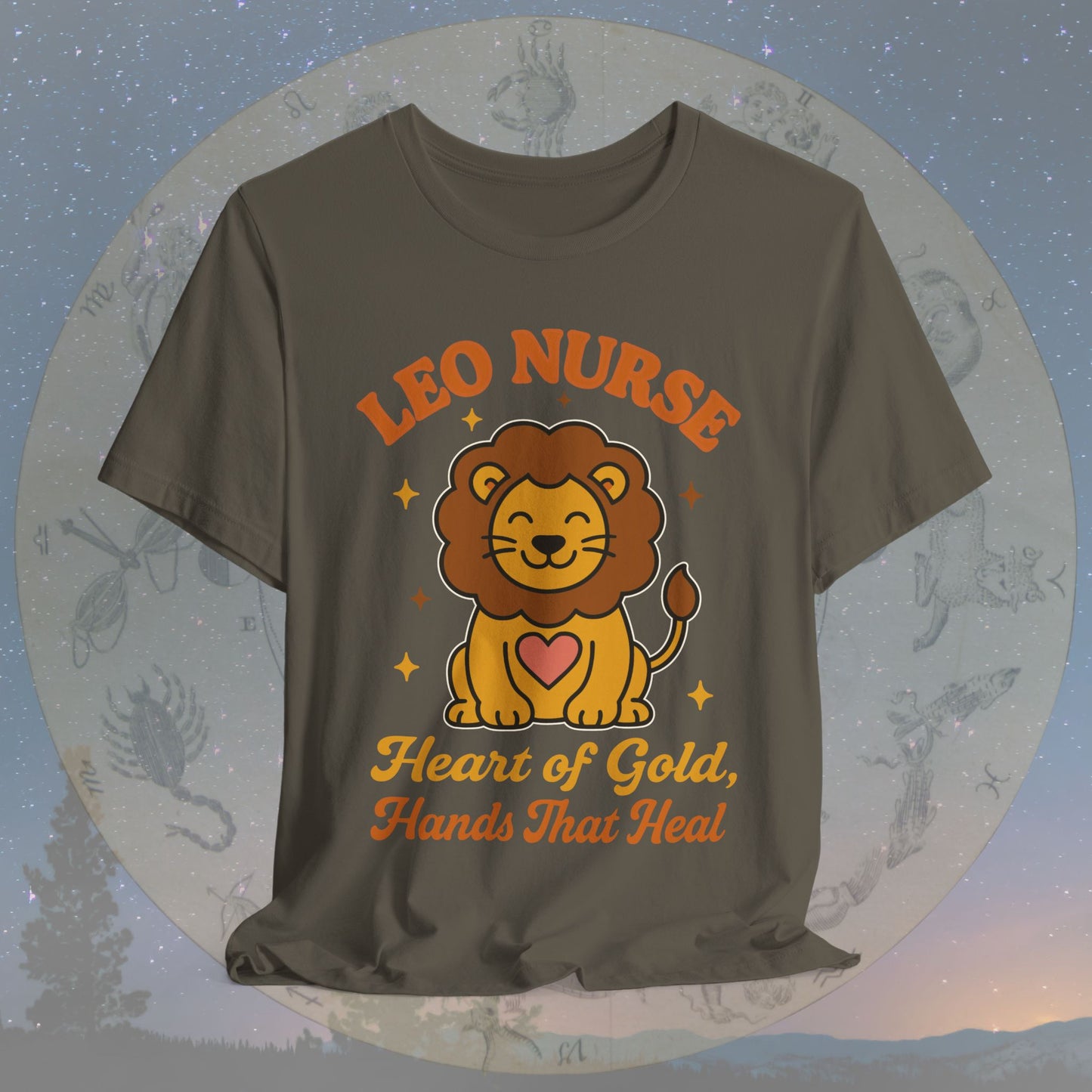 Heart of Gold Leo Nurse T-Shirt