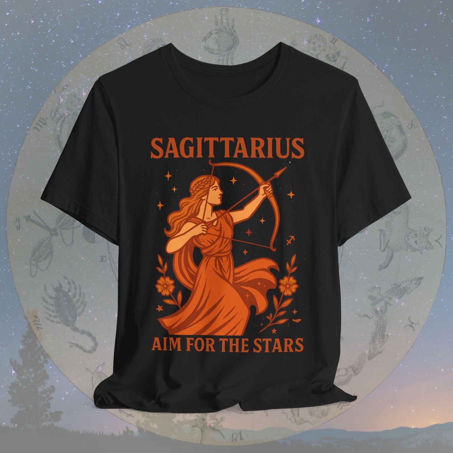 Adventurous Aim for the Stars Sagittarius T-Shirt
