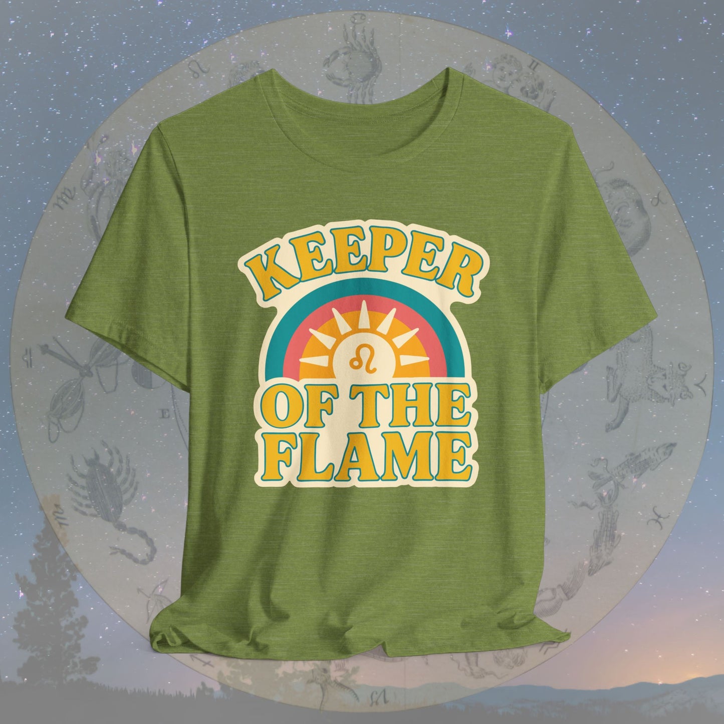 Keeper of the Flame – Zodiac Couple Leo T-Shirt