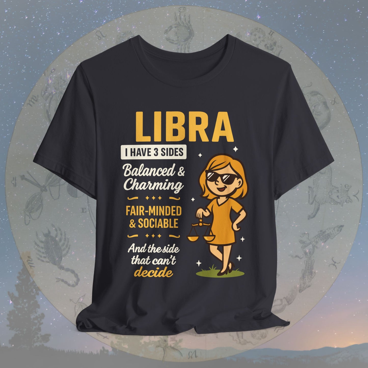 I Have 3 Sides – Charming Balance Libra T-Shirt