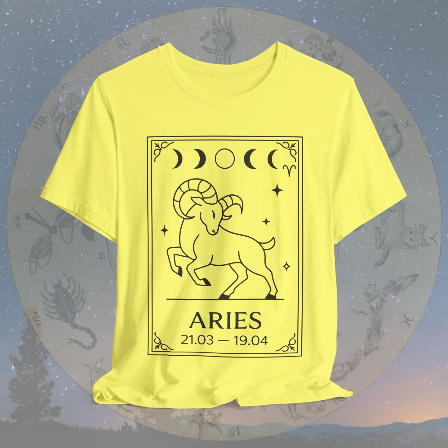 Minimalist Aries Zodiac T-Shirt